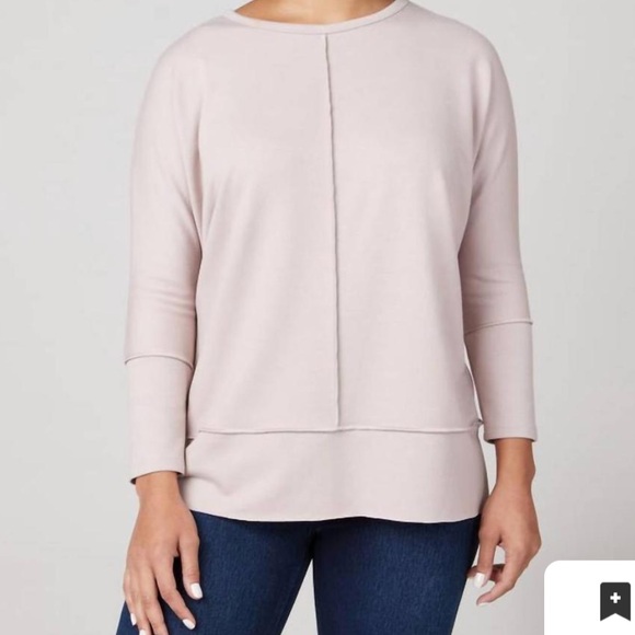 SPANX Tops - Spanx Pink Perfect Length Dolman Sweatshirt EUC with Tags Size Small